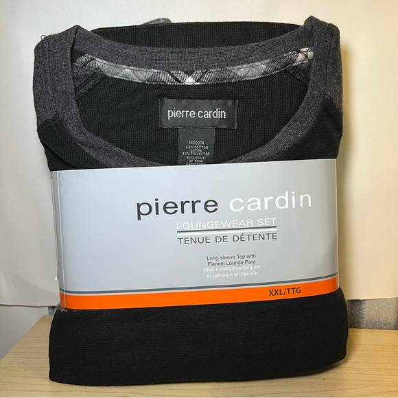 NWT Pierre Cardin loungewear long sleeve shirt and flannel pants set men’s XXL - Picture 2 of 6